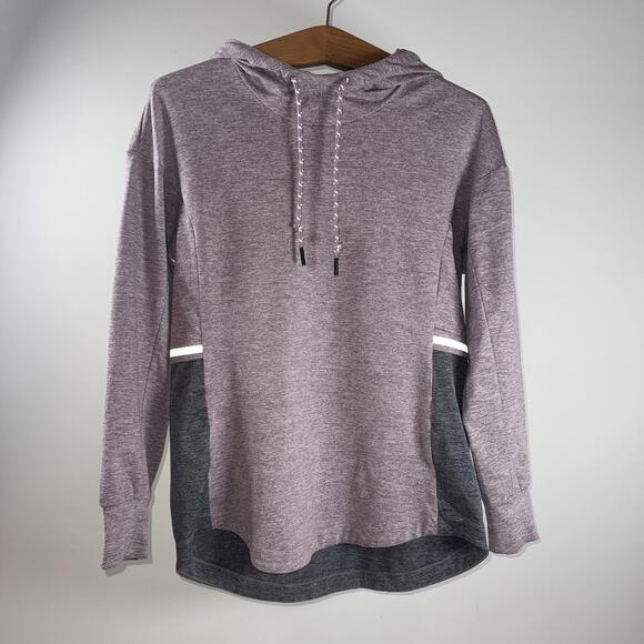 Tangerine Other - Tangerine Soft Pullover Hoodie Colorblock Sweatshirt Purple Gray- Sz Small